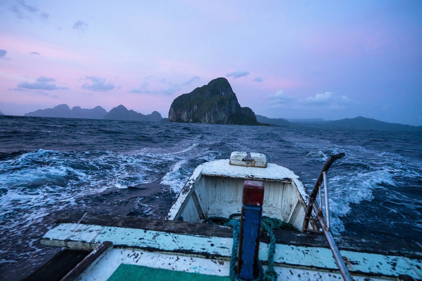 Choppy waters en route to El Nido