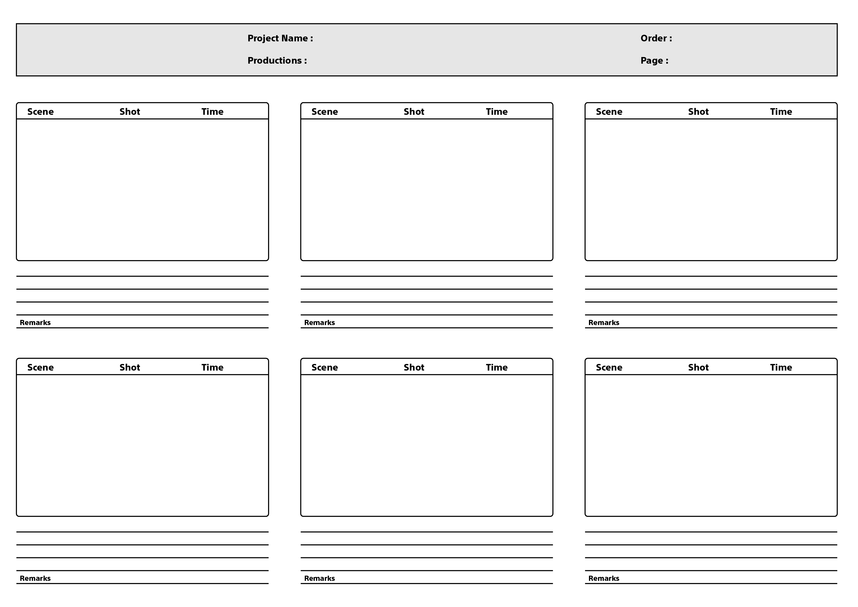 Angela storyboard template