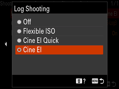 LOG settings