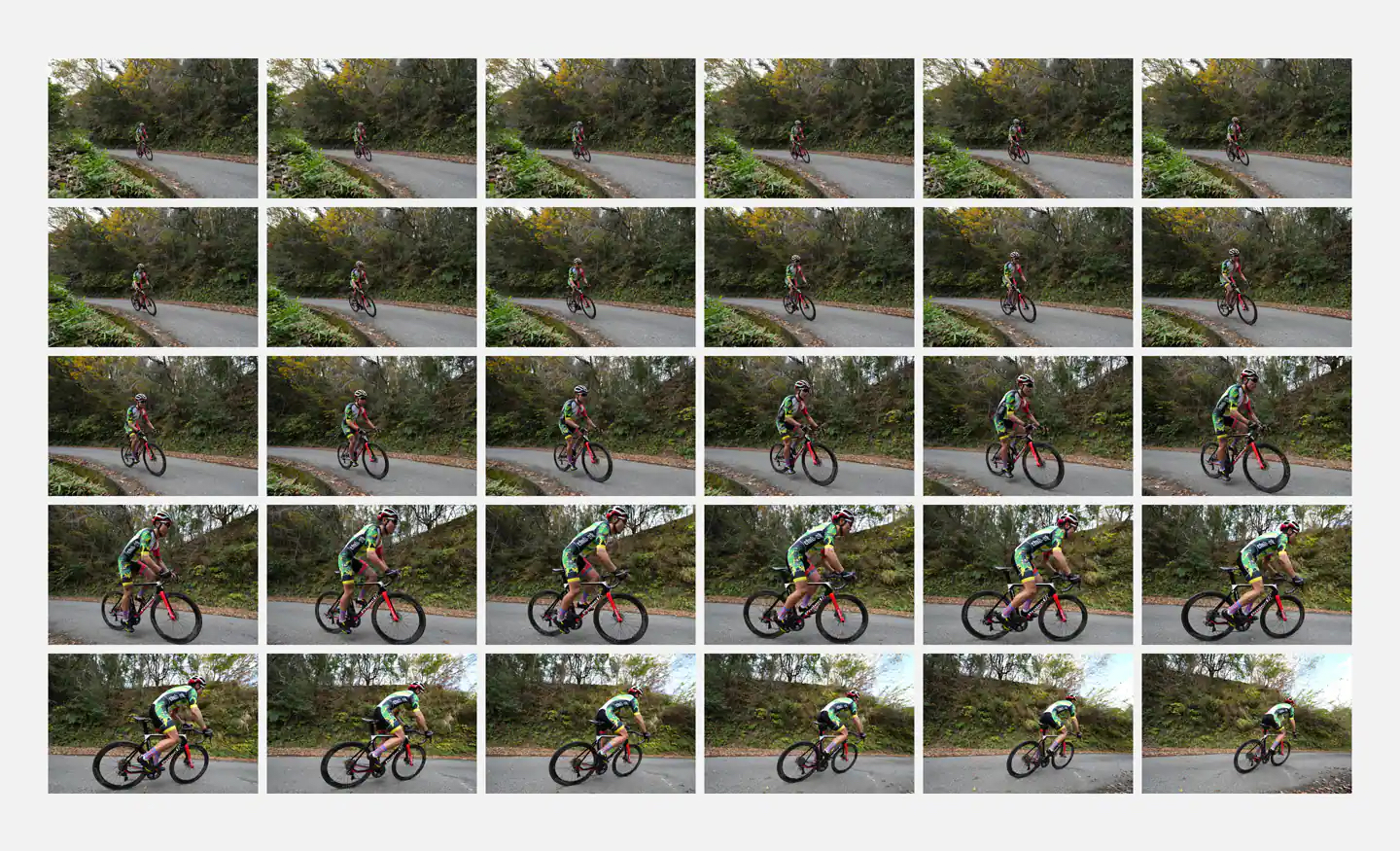 30fps of cyclist